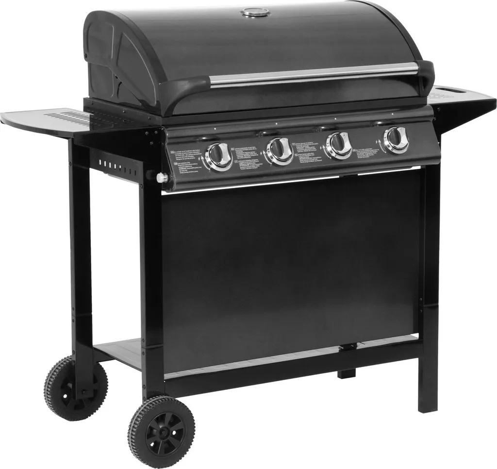 Barbecue au gaz RENO avec 4 brûleurs inox 14kW et thermomètre intégré