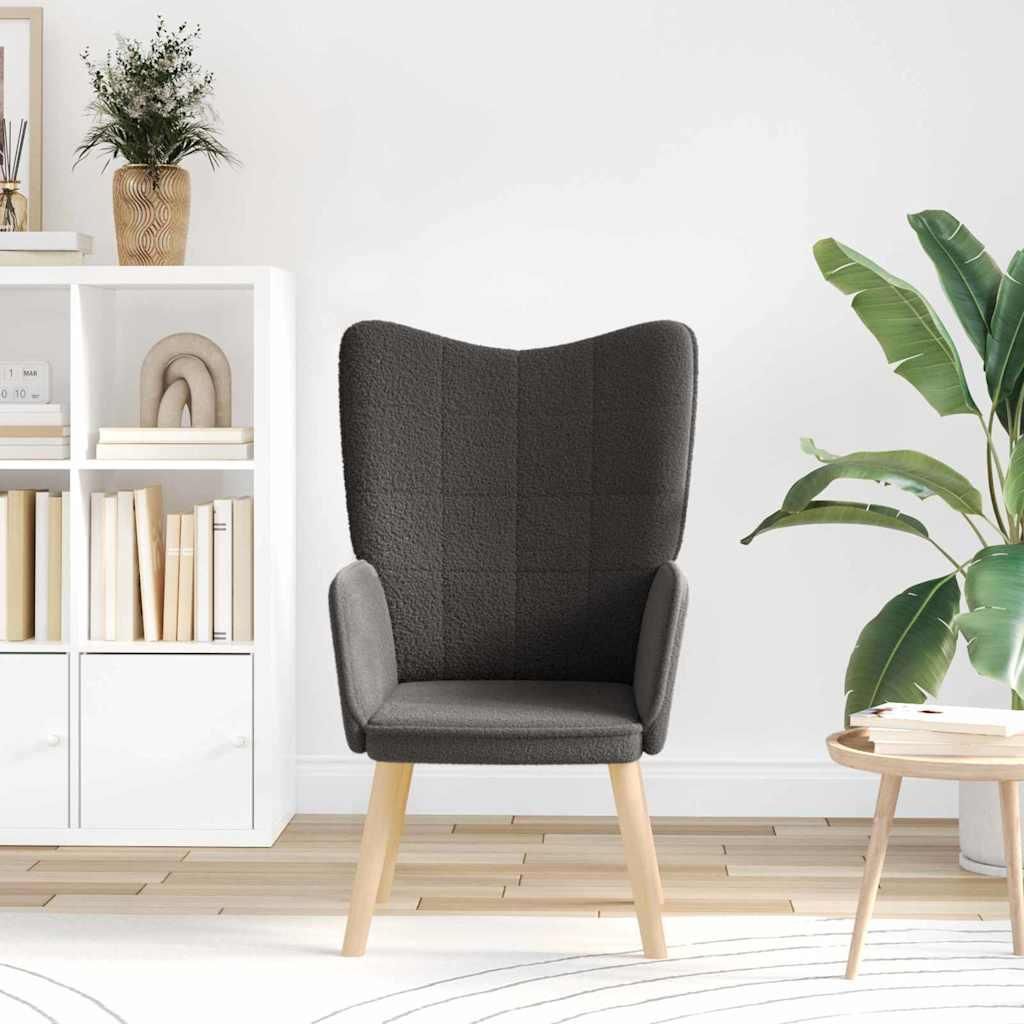 "2026 Aktion"Einzelsessel moderne - CLORIS - Loungesessel - Dunkelgrau 62 x 67 x 95,5 cm Sherpa-Stoff - 62 x 67 x 95,5 cm - NeuMöbel2922717