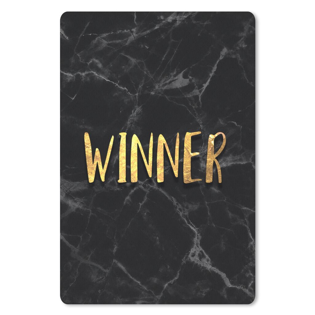 MuchoWow Mauspad Mousepad Sieg - Gold - Marmor 18x27 cm - Mousepads - Maus Mat - Pad - Mausunterlage