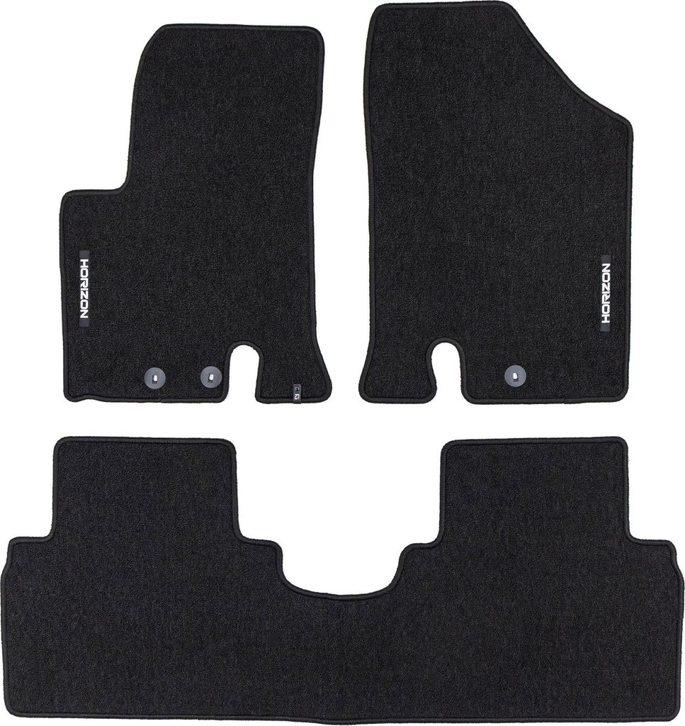 Velours Fußmatten für Kia Venga 2009-2019 Autoteppich Automatten Schwarz 3 tlg