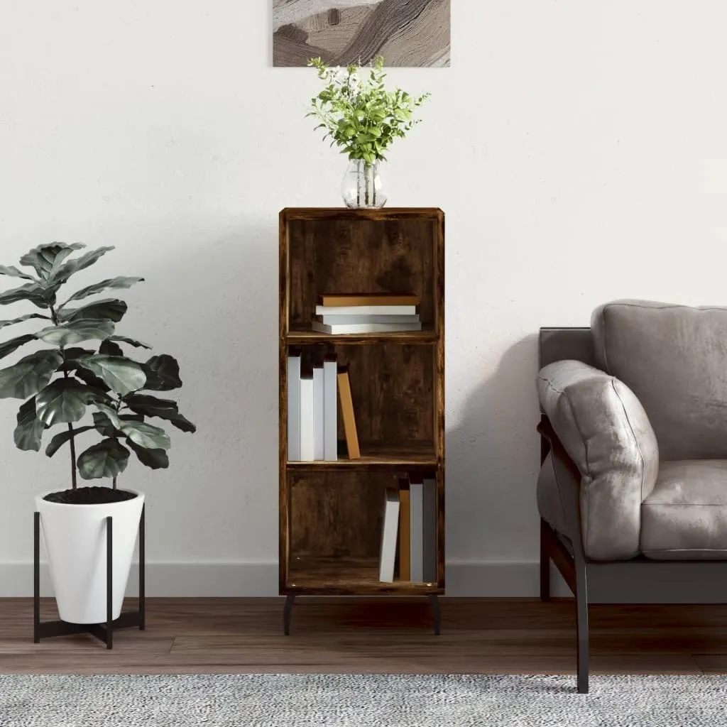 Mobiletto Salotto Rovere Fumo 34x32x90 | Organizzazione Spazio