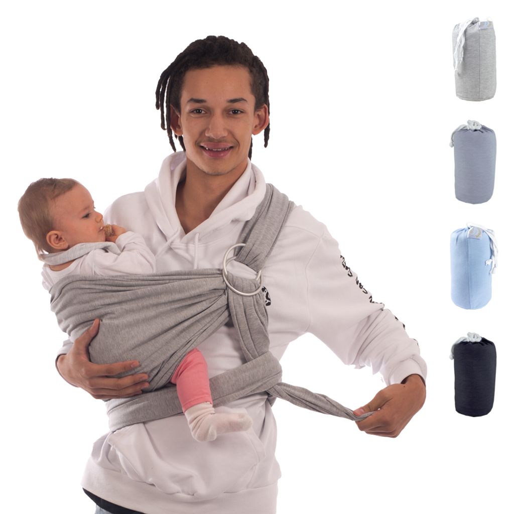 Babytrage Tuch Einstellbare Baumwollmischung Wrap Doppelring Sling 