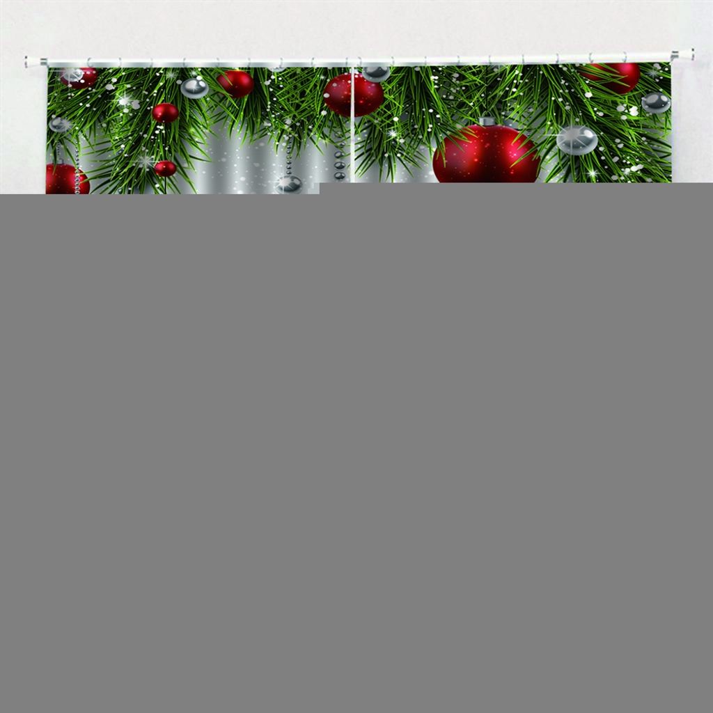 Icegrey Weihnachtsvorhang Weihnachtsdekoration Vorhang 3D Druck Gemusterte Verdickt Durable Waschbar Dekorations Vorhang mit Haken fš¹r Badezimme...