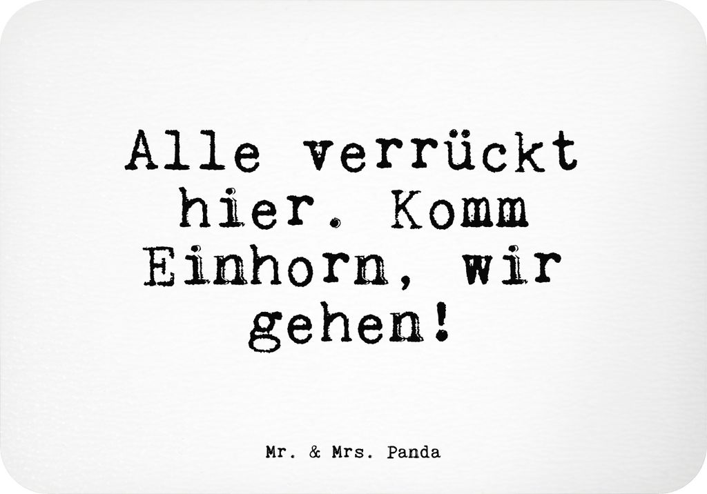 Mr. & Mrs. Panda magnet Alle verrückt hier. Komm... - Weiß - Geschenk, Freundin, wandmagnet, küchenmagnet, Kühlschrankmagnet, whiteboardmagnet,...