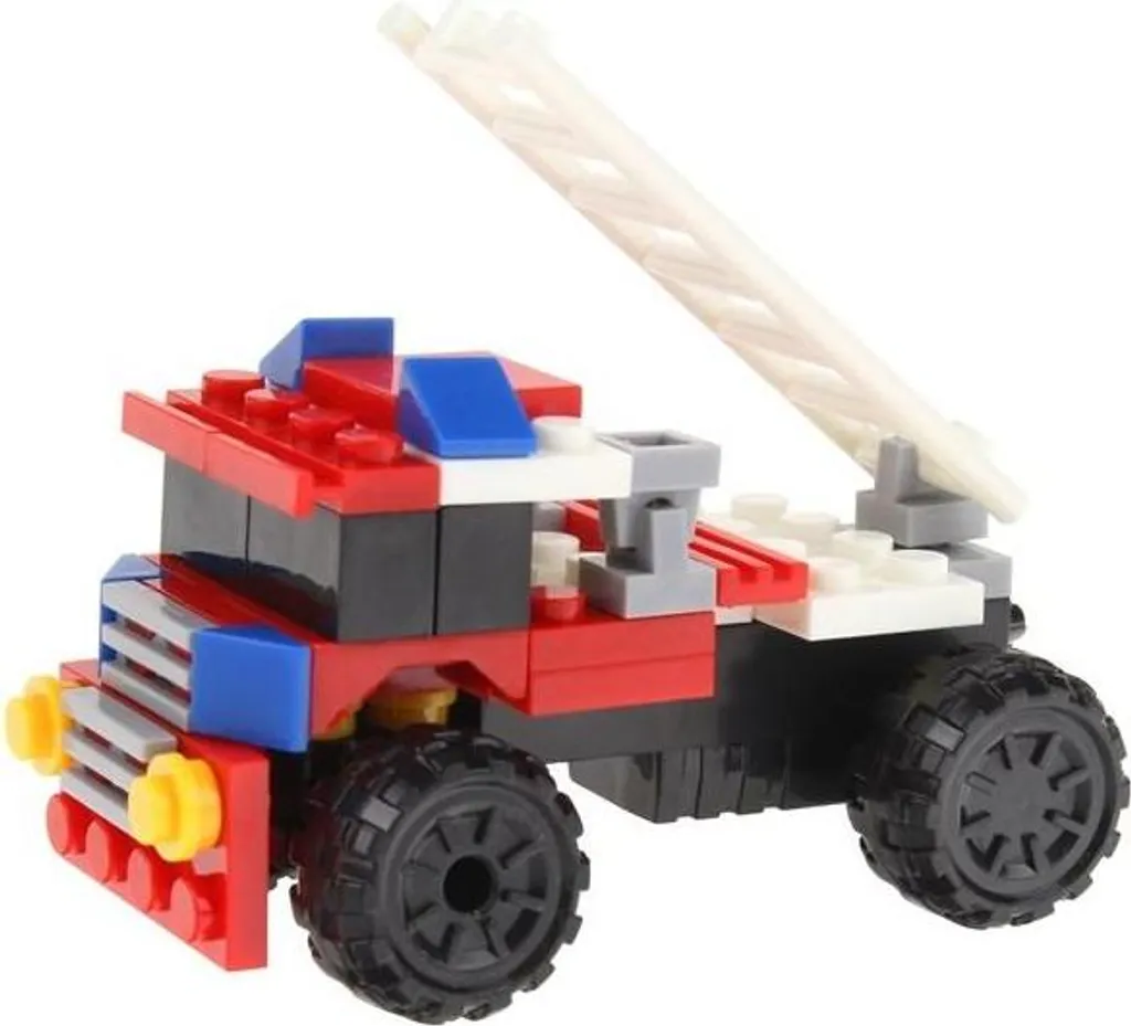 Jouet de construction pompier transformable 4 en 1 avec bras articulé