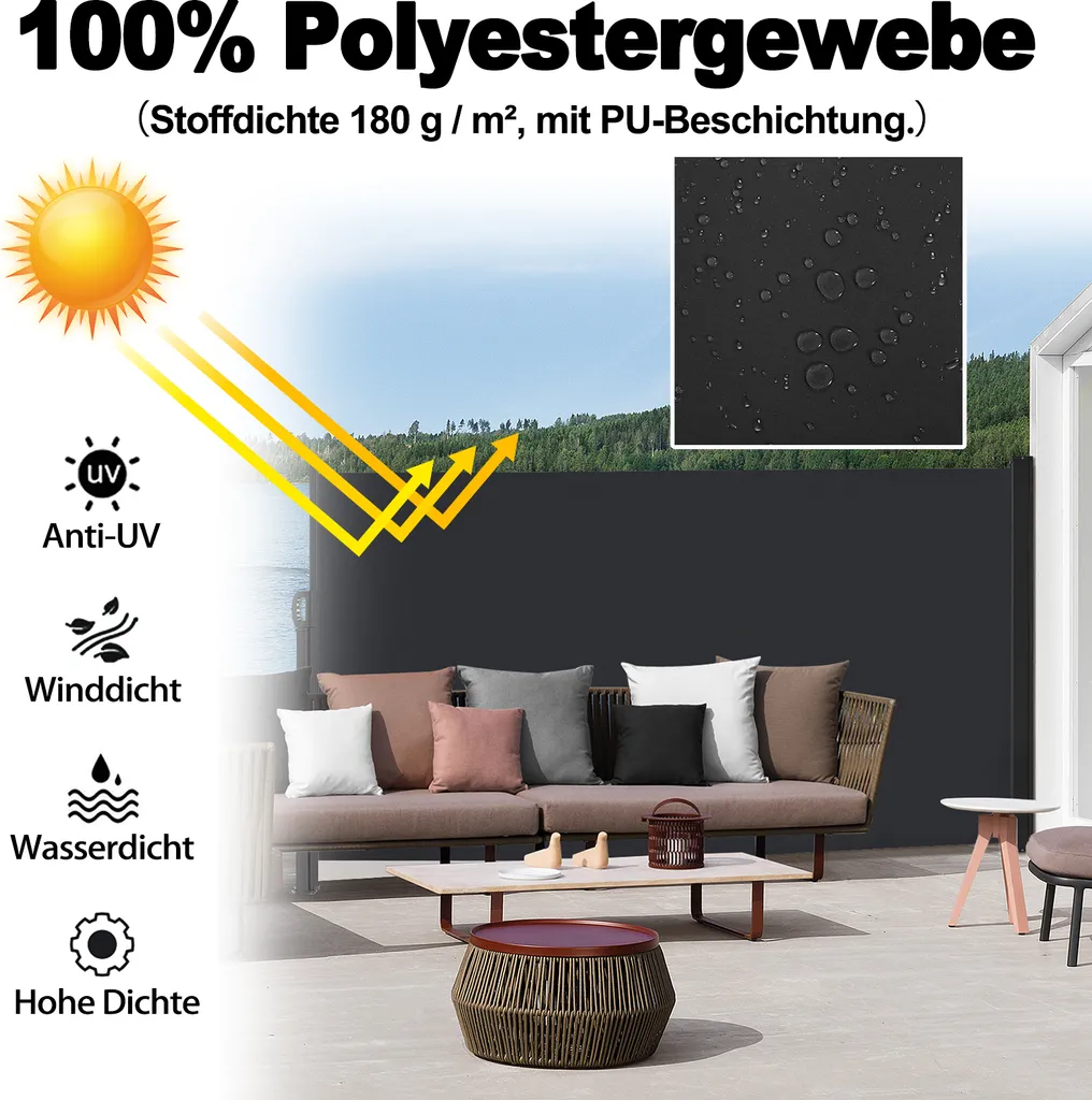 Separatore Esterno YUENFONG 200x300 Antracite: Design e Riservatezza - 5