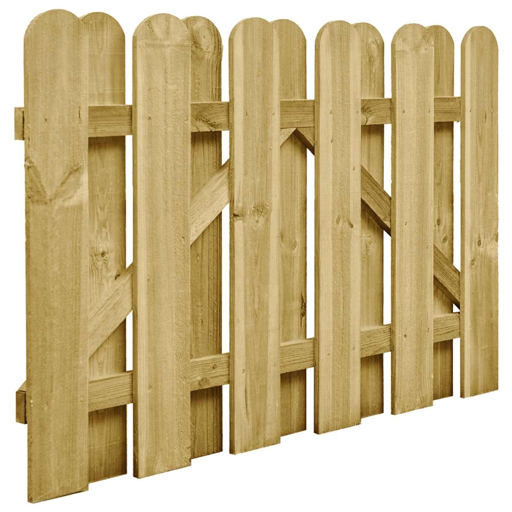 vidaXL Cancello da giardino, 100 x 75 cm, legno di pino Immagine del prodotto 