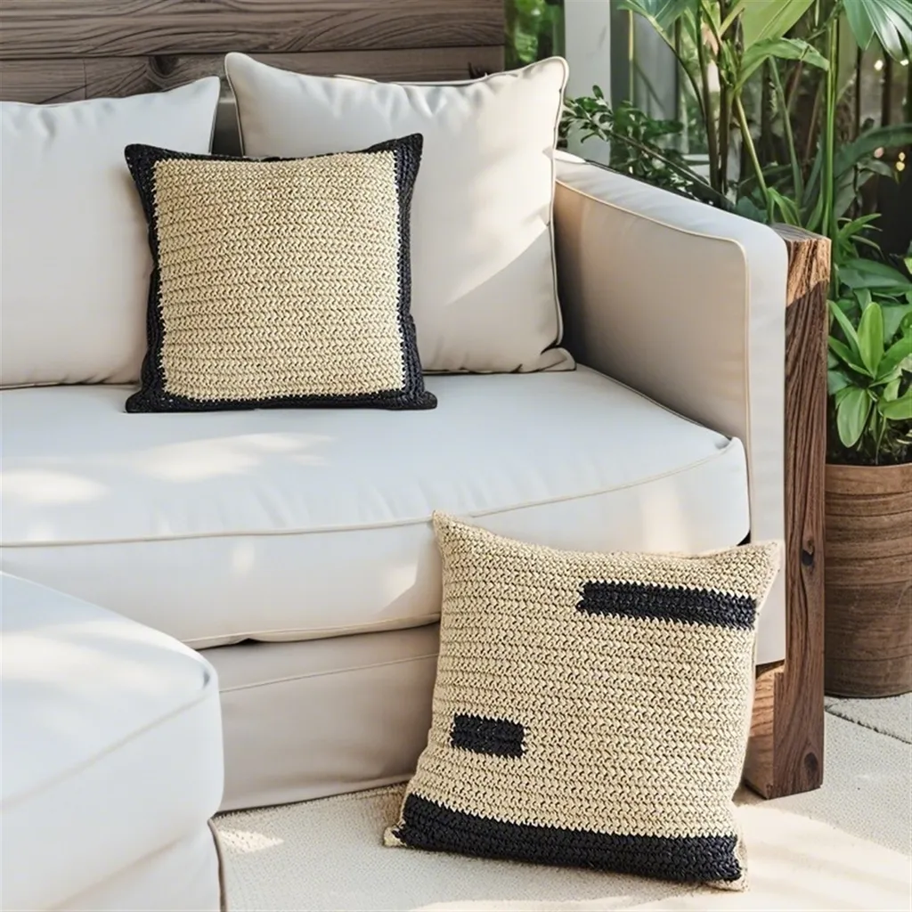 Offerta 2 Fodere Cuscini 45x45 - Copricuscini Tessuti a Mano Divano