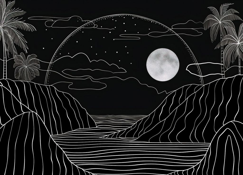 Plakat 18x13cm Aura der Nacht-Tropen