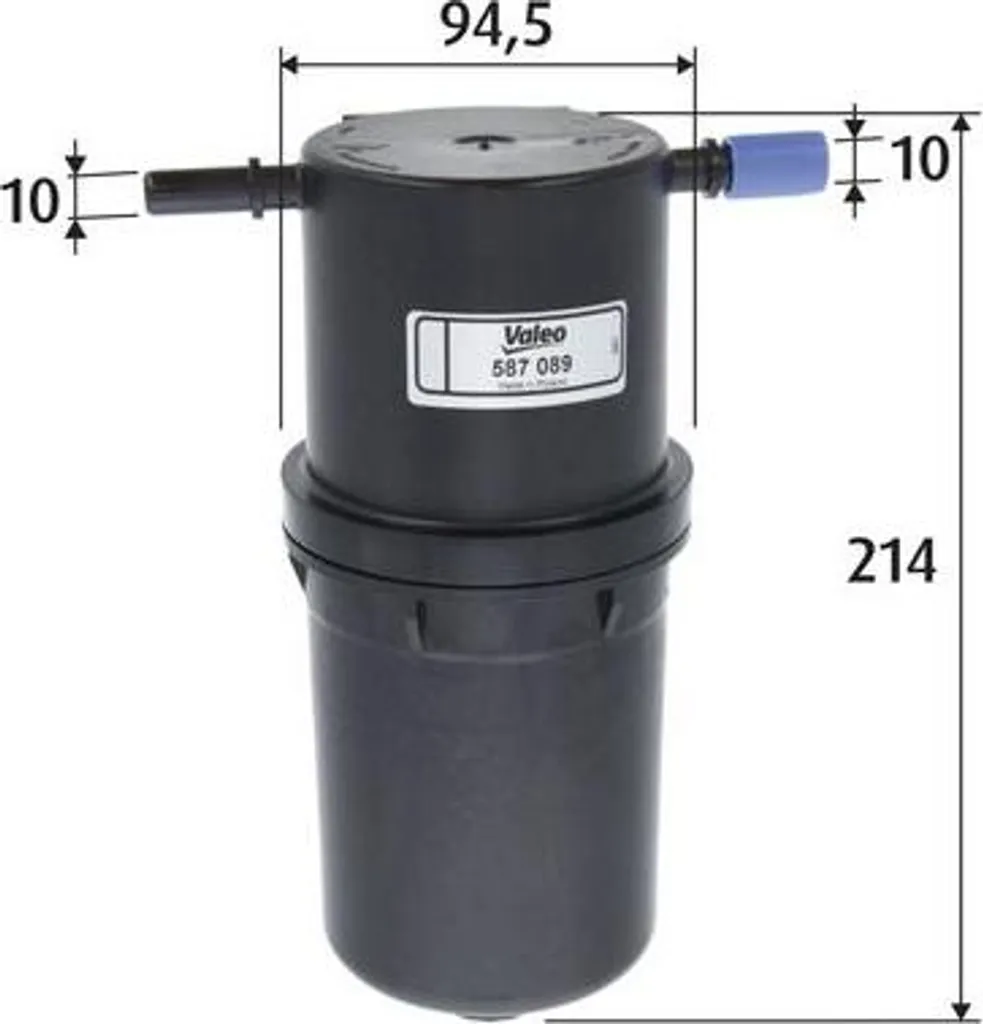 Filtre à carburant VALEO 587089 pour Crafter OE 2H0127401 Qualité Origine