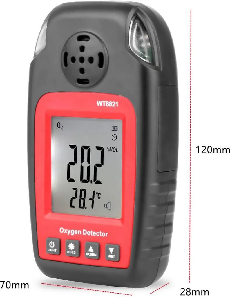 Détecteur d'oxygène portatif WT8821 pour espaces confinés et chantiers - 3