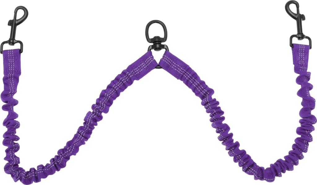 Pet Doppel Hundeleine, Reflektierende Doppel Hundeleine für einfaches Gassi gehen mit 2 Hunden, 360° Schwenkbar, Kein Verheddern, Doppel Hundelei...