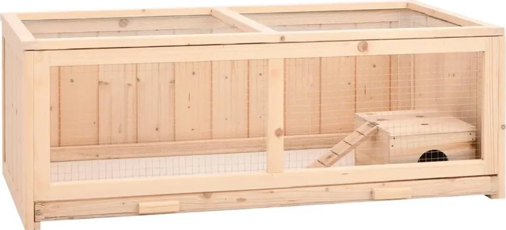Grand enclos pour hamster en bois de sapin massif 104 cm - Modèle XL