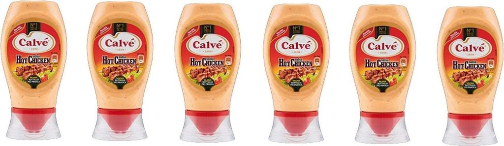 6x Calve Calvè Salsa Hot chicken Fritessoße Soße Sauce squeeze 250ml