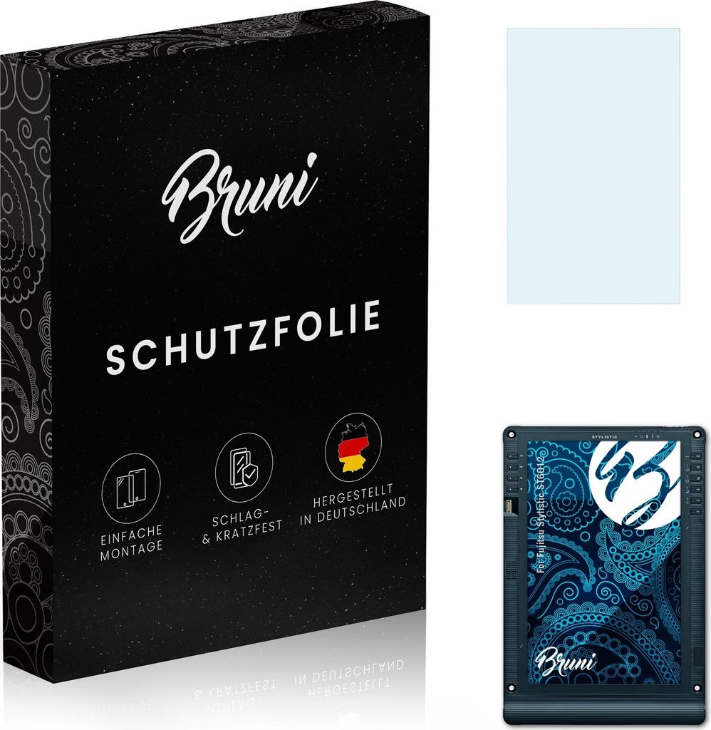 Bruni Basics-Clear 2x Schutzfolie kompatibel mit Fujitsu Stylistic ST6012 Folie