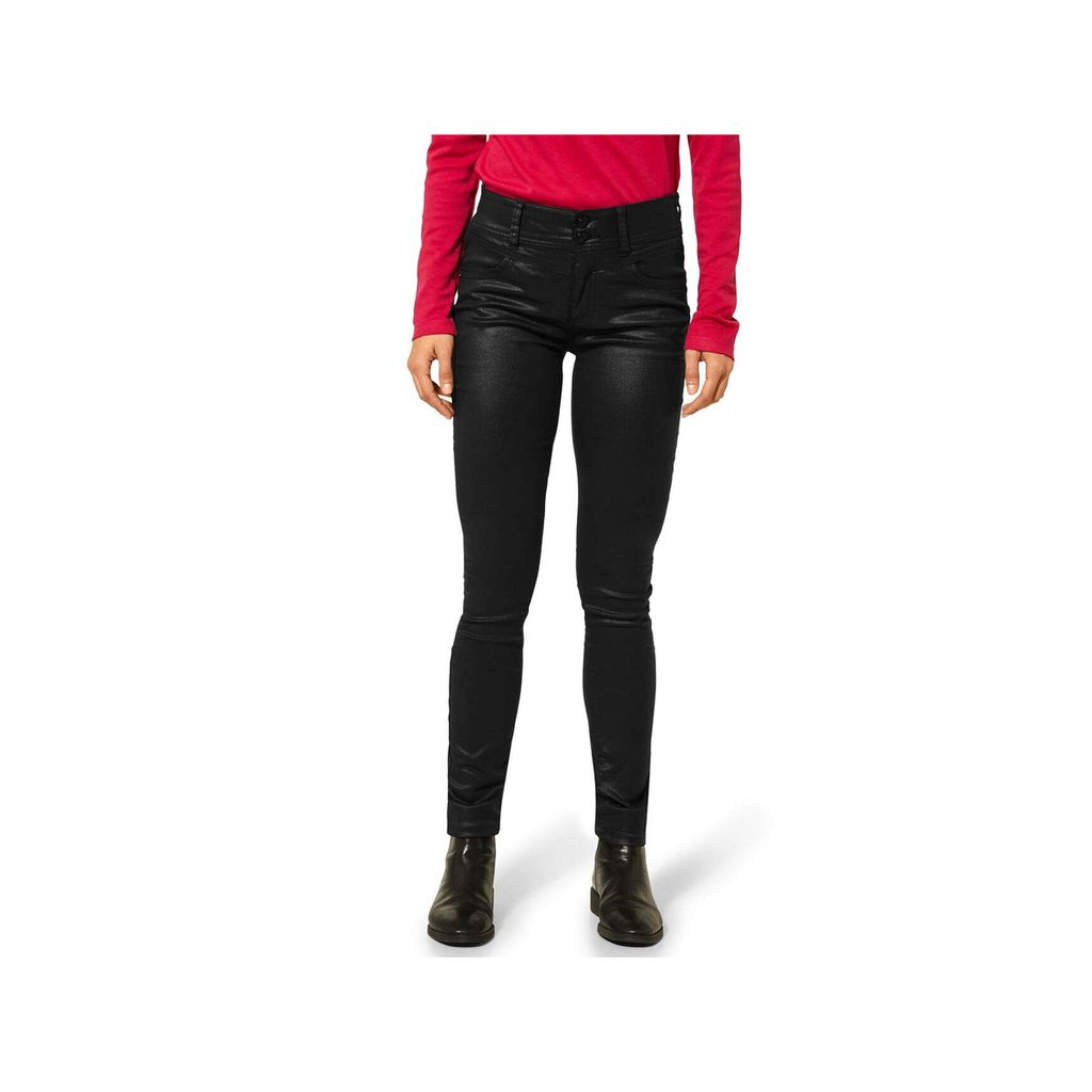 25045 Street One, York, Damen Jeans Hose, Stretchdenim, black coated, W 31 L 30