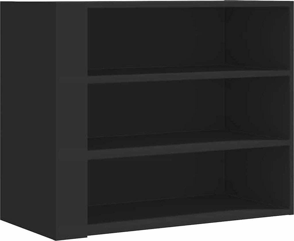 vidaXL Wandregal Schwarz 75x35x60 cm Holzwerkstoff