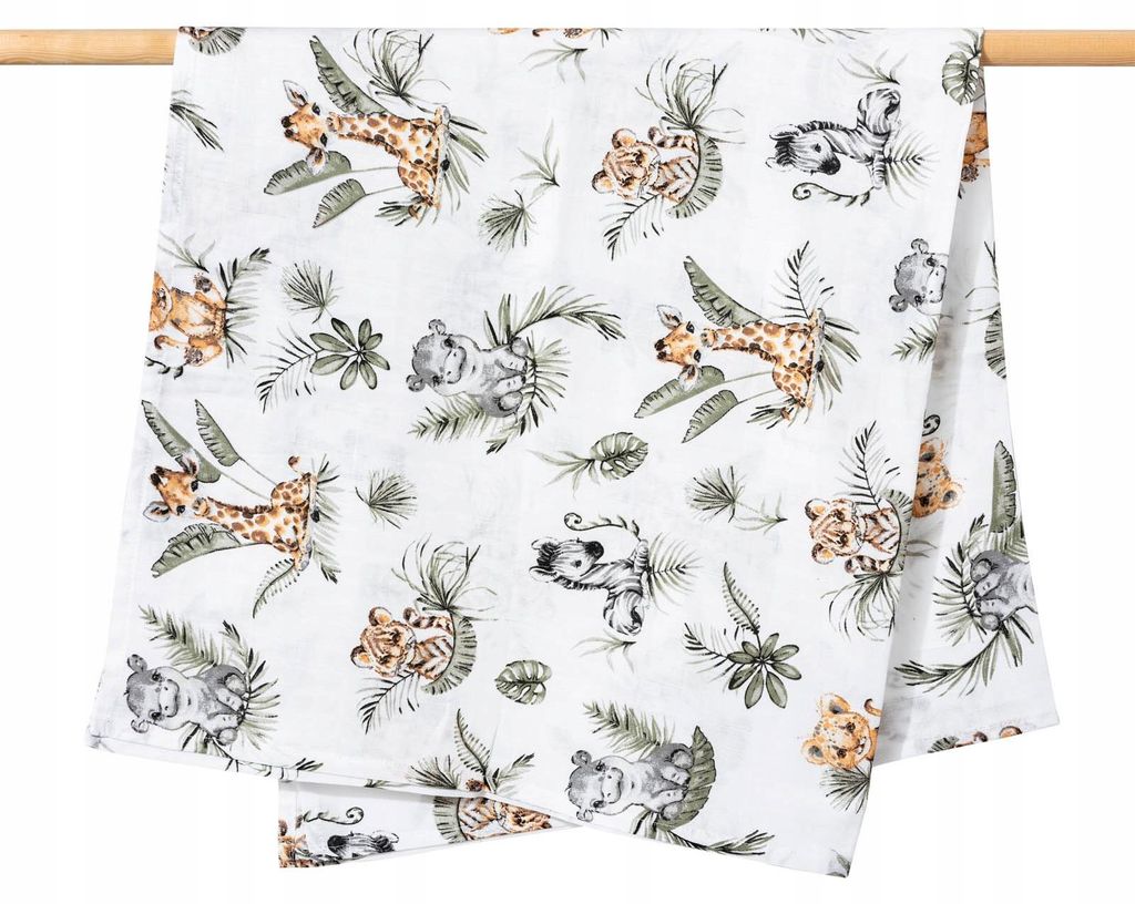 Jukki mušelínová plena 120x120 cm – zavinovačka a osuška, Obrázek produktu 