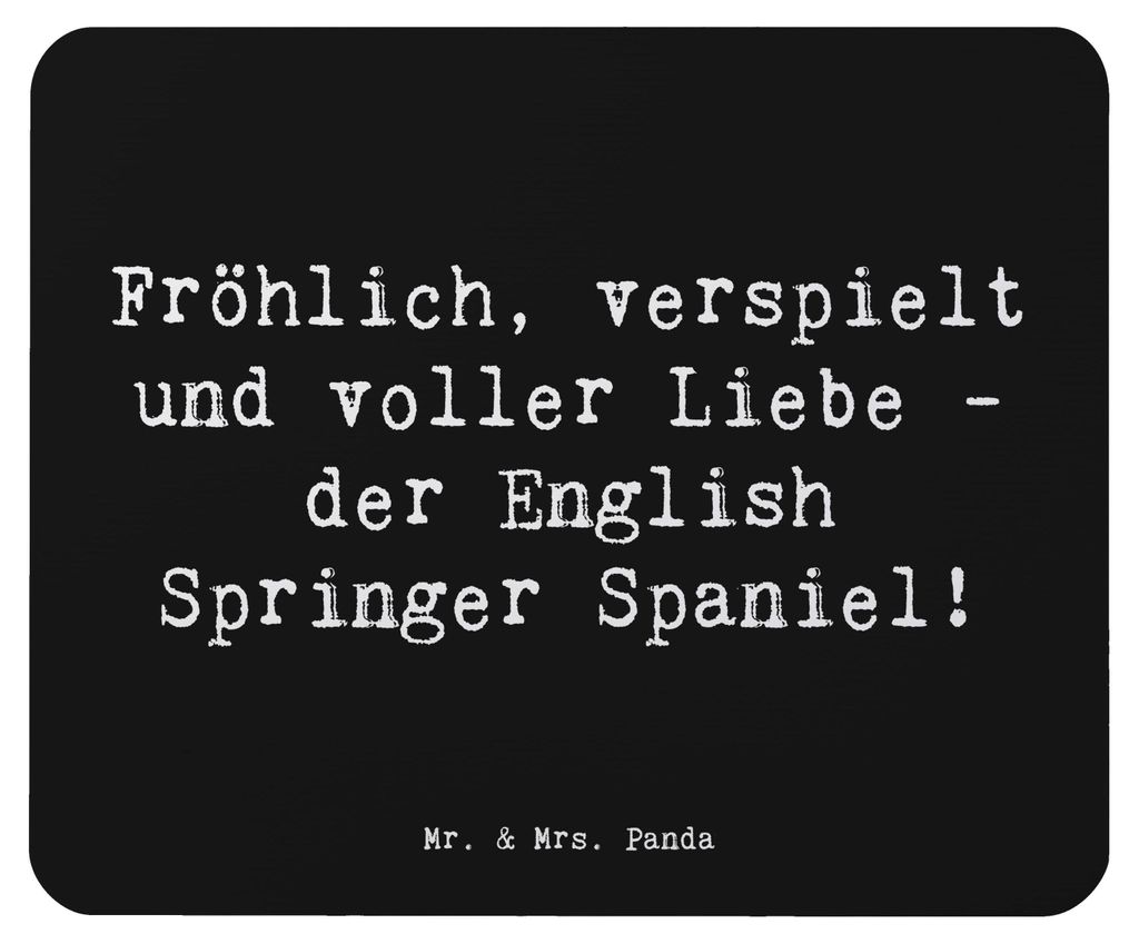 Mr. & Mrs. Panda Mauspad Spruch English Springer Spaniel Freude - Schwarz - Geschenk, Hunderassen Beschreibung, pc mousepad, mousematte, Mouse Pad,...
