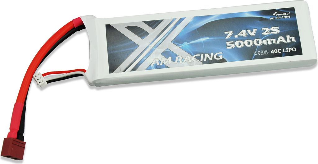 Amewi RCZ Akku LiPo 2S 7,4V 5000mAh 40C Softcase DEANS