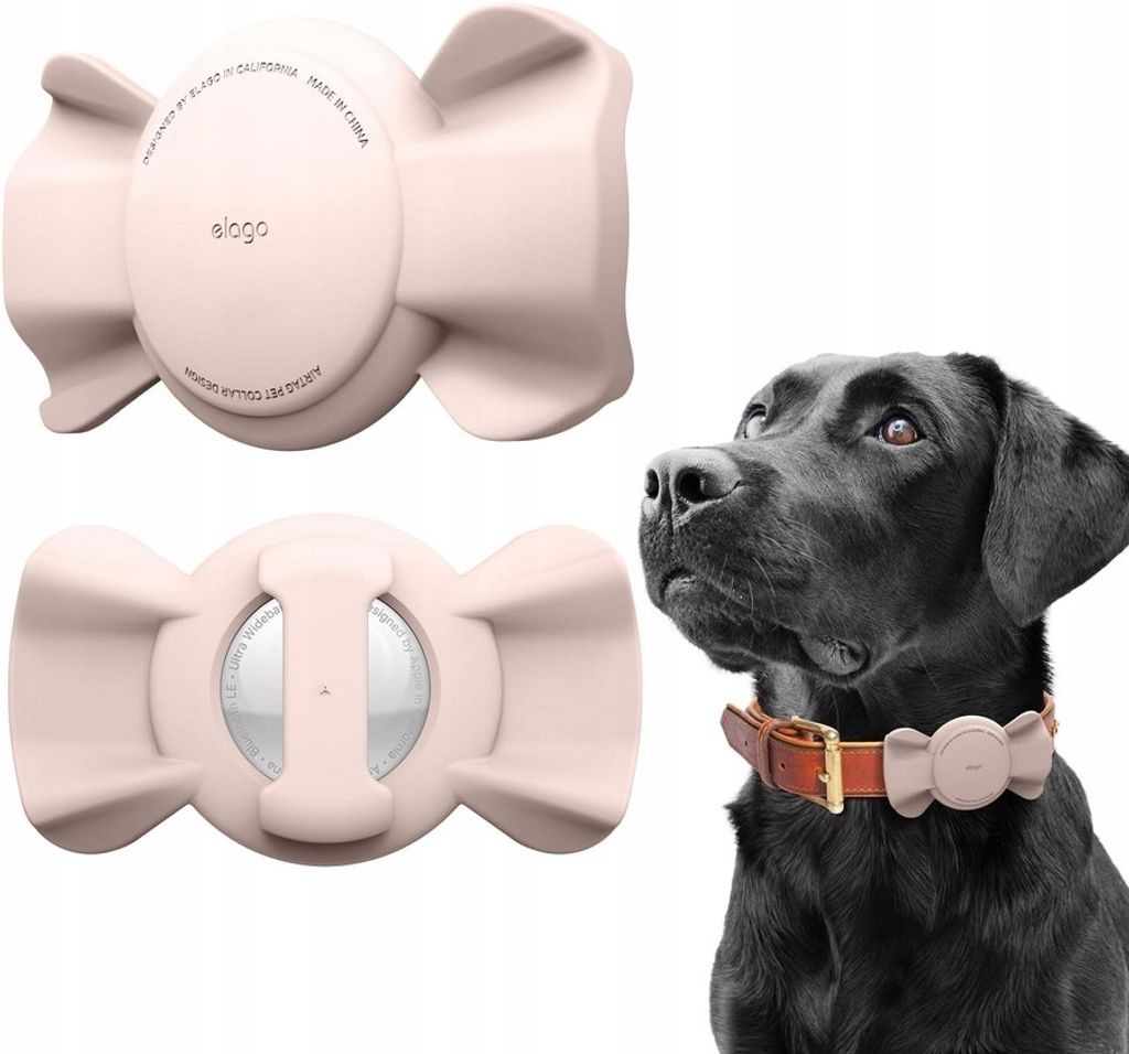 Elago Pet Collar Ribbon Hülle für AirTag, Sandrosa