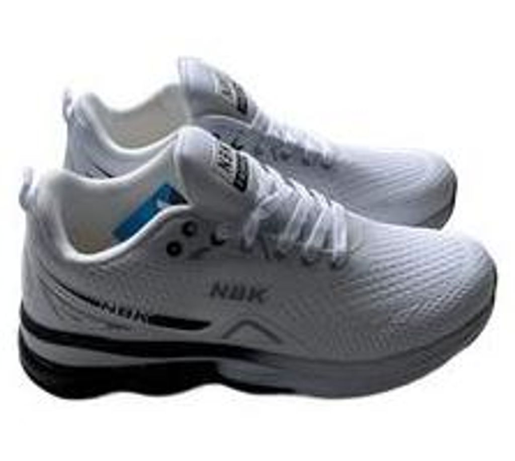 Herren Sneaker NBK Turnschuhe Laufschuhe mit Dämpfung Gr. 40-45 Deutsc – Weiß, Gr. 45