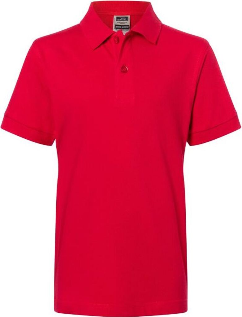 James & Nicholson Poloshirt Classic Junior,Gr. M,rot Produktbild 