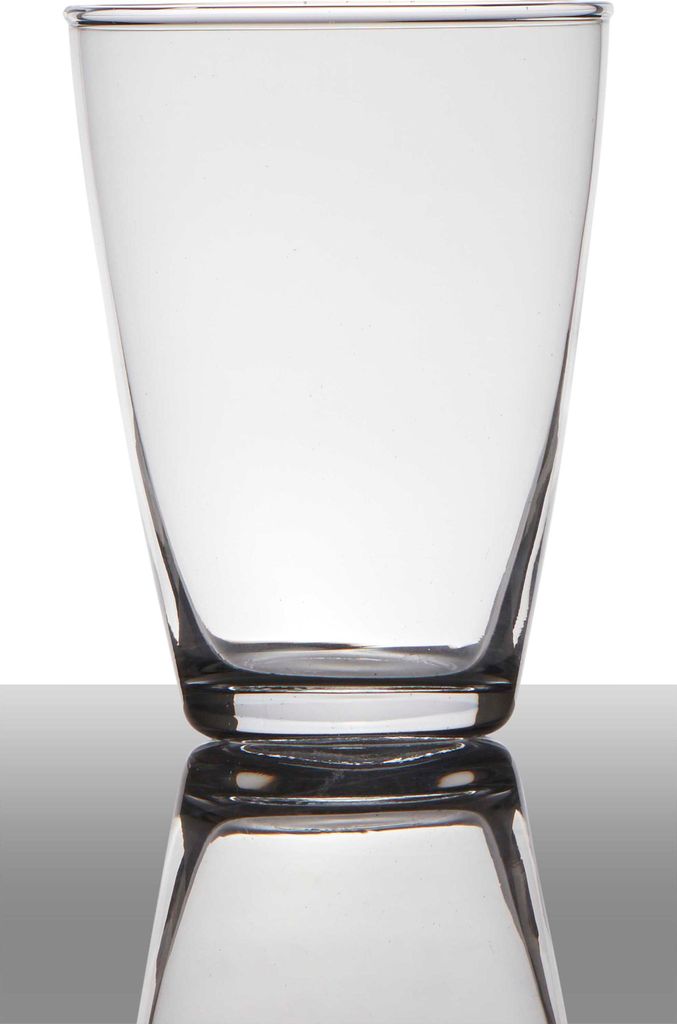 INNA-Glas Glasvase Glas Natalie, Trichter - rund, klar, 12cm, Ø 9cm - Blumenvase - Konische Vase