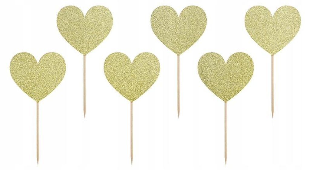 decorazione per muffin Golden Hearts Immagine del prodotto 