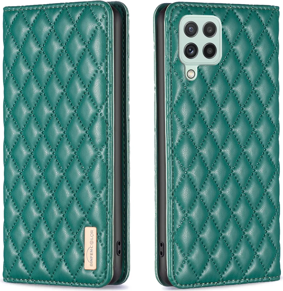 Custodia Samsung A22 4G Verde - Cover Flip con Supporto e Slot Carte