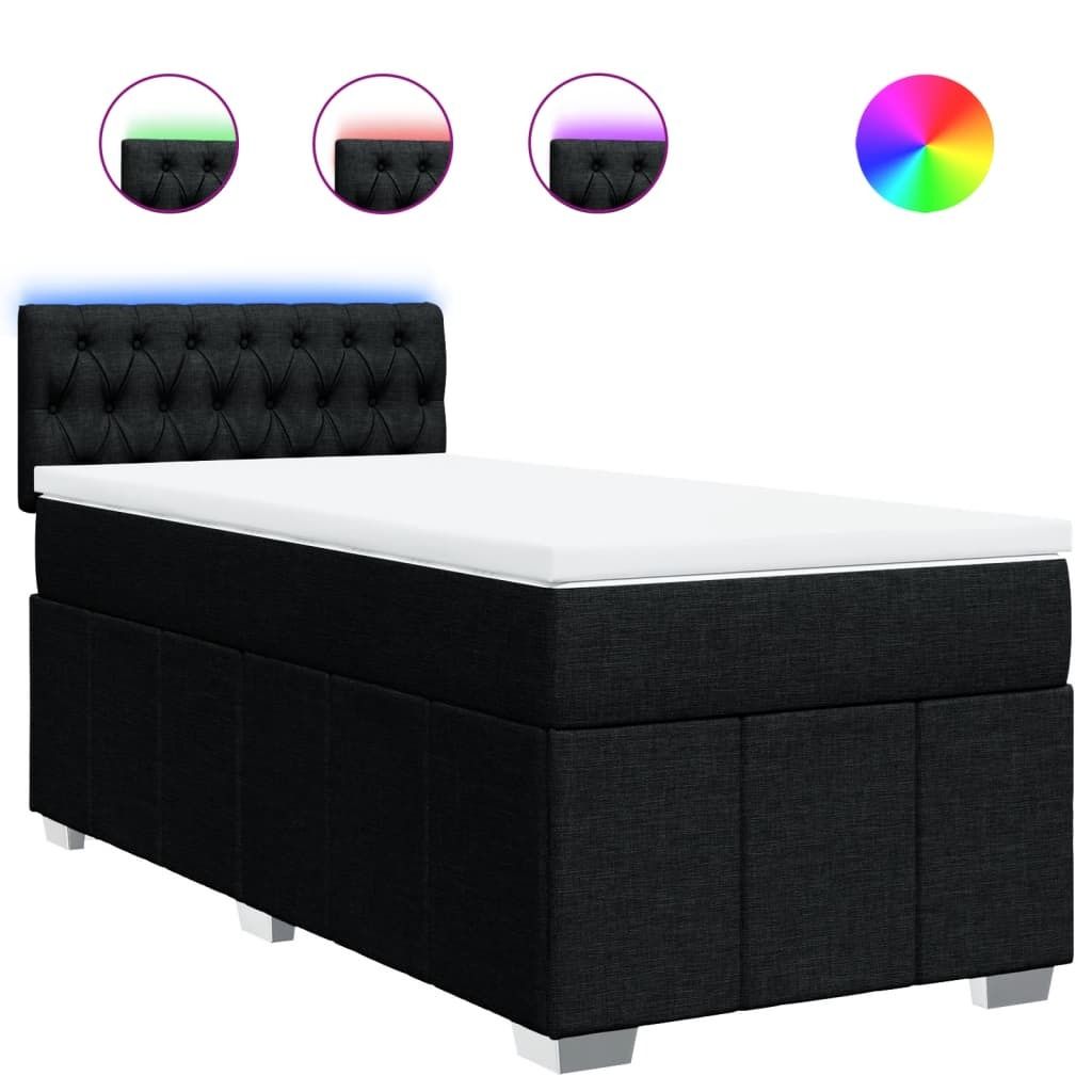 vidaXL Letto a molle con materasso nero 90x190 cm in Immagine del prodotto 