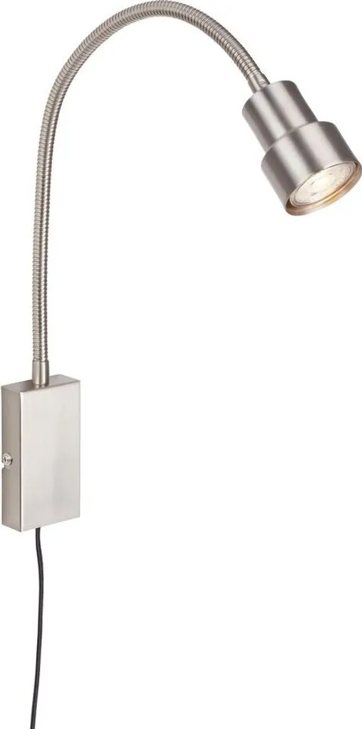 Applique LED orientable 5W 400lm TUSI Briloner tactile en métal nickel