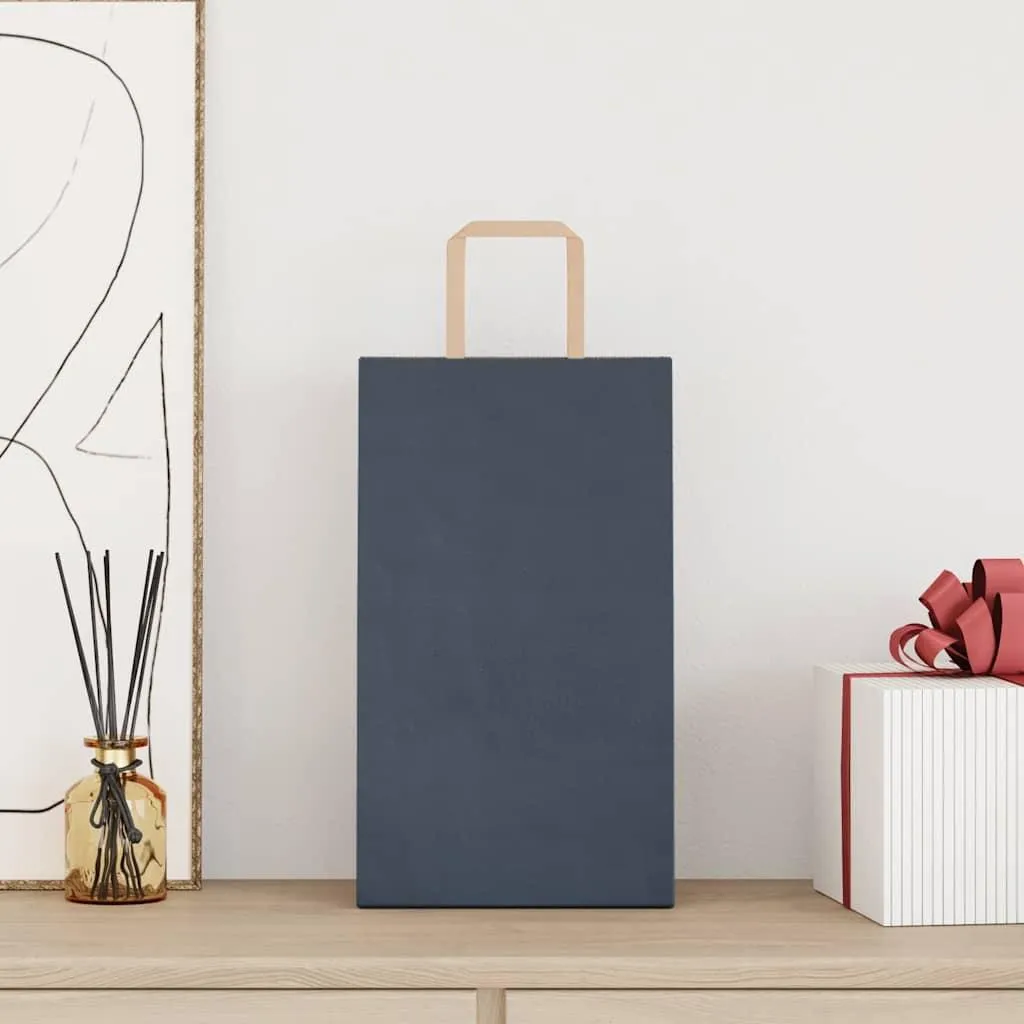 50 Sacchetti Blu vidaXL per Bomboniere e DIY | 21x11x36 cm Carta Kraft