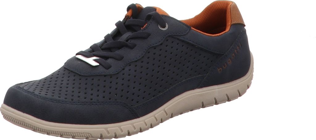 Bugatti Schnürhalbschuhe bequem in blau, Gr. 42