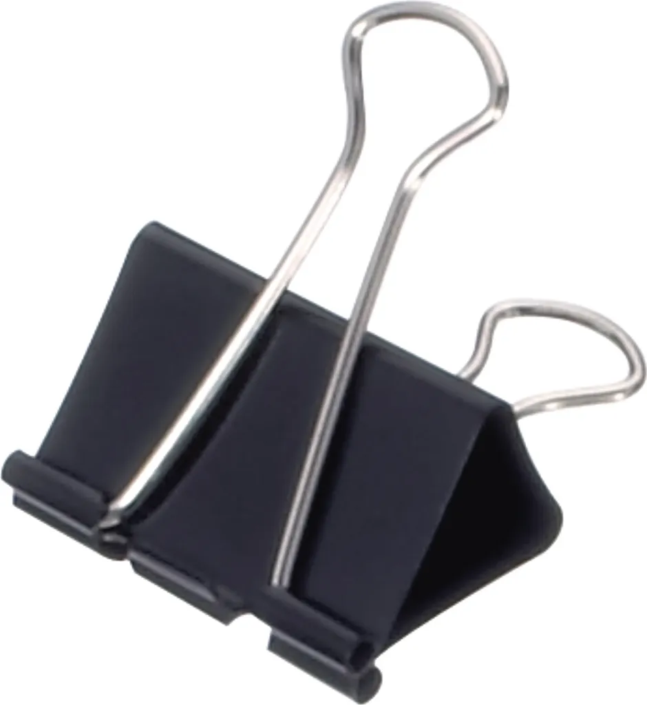 Pince Double Clip 41mm Mauly 215 en Acier Noir Haute Résistance x6