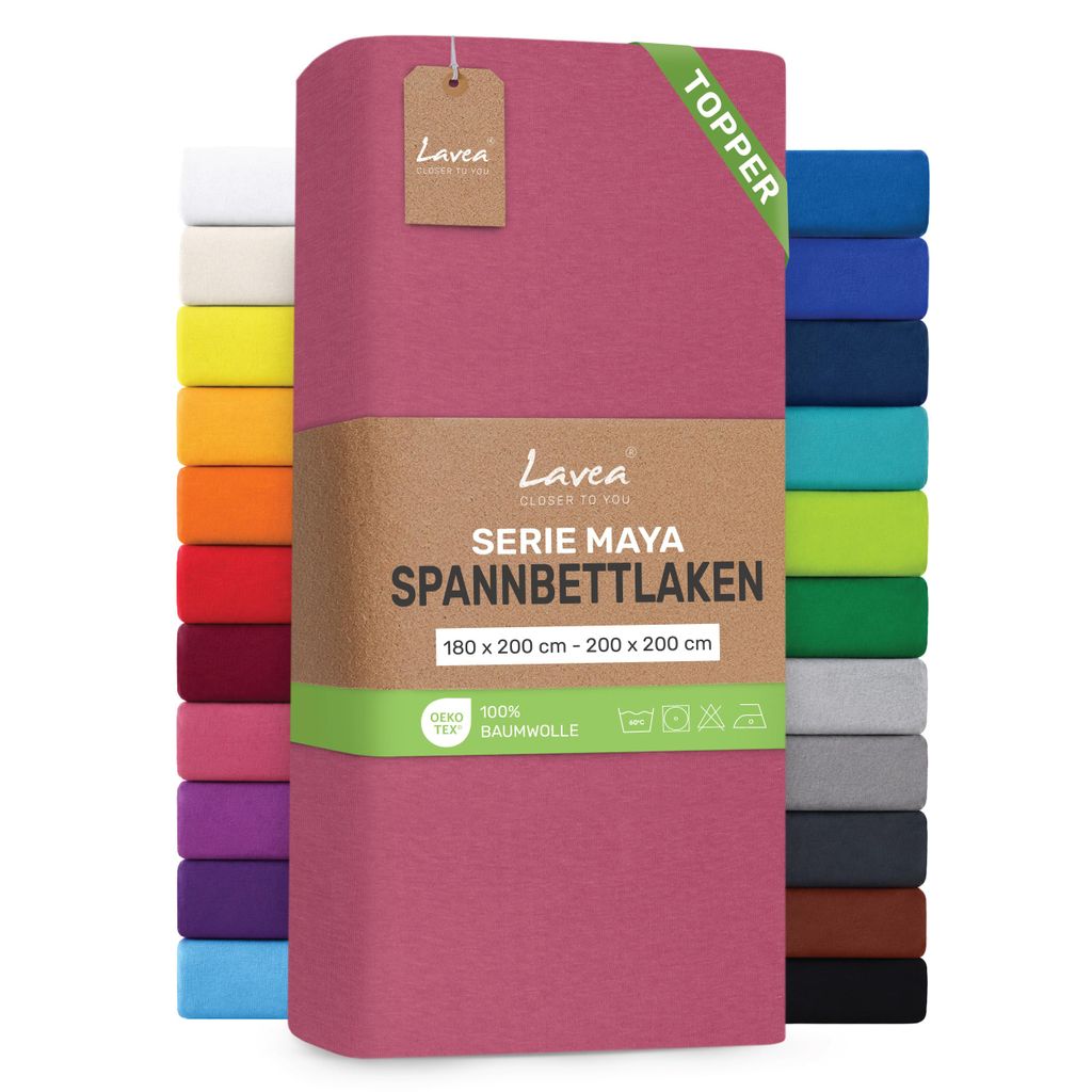 Lavea® Topper Spannbettlaken 180x200 cm - 200x200 cm, Maya Produktbild 