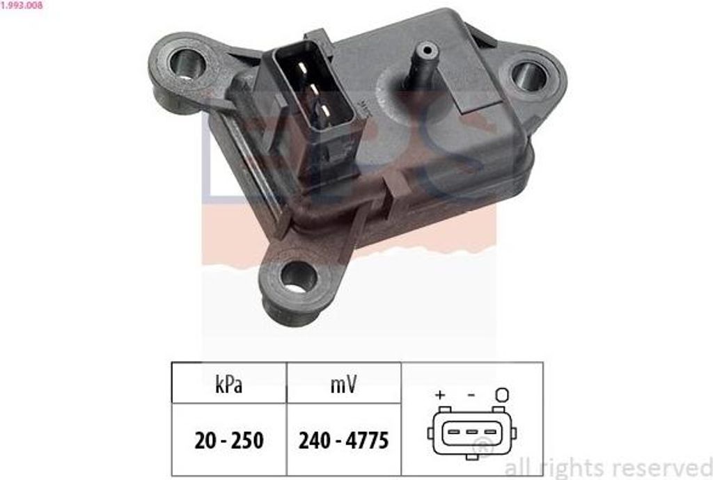 EPS Luftdrucksensor Höhenanpassung 1.993.008 für FORD Escort VI Schrägheck (GAL, AAL, ABL)