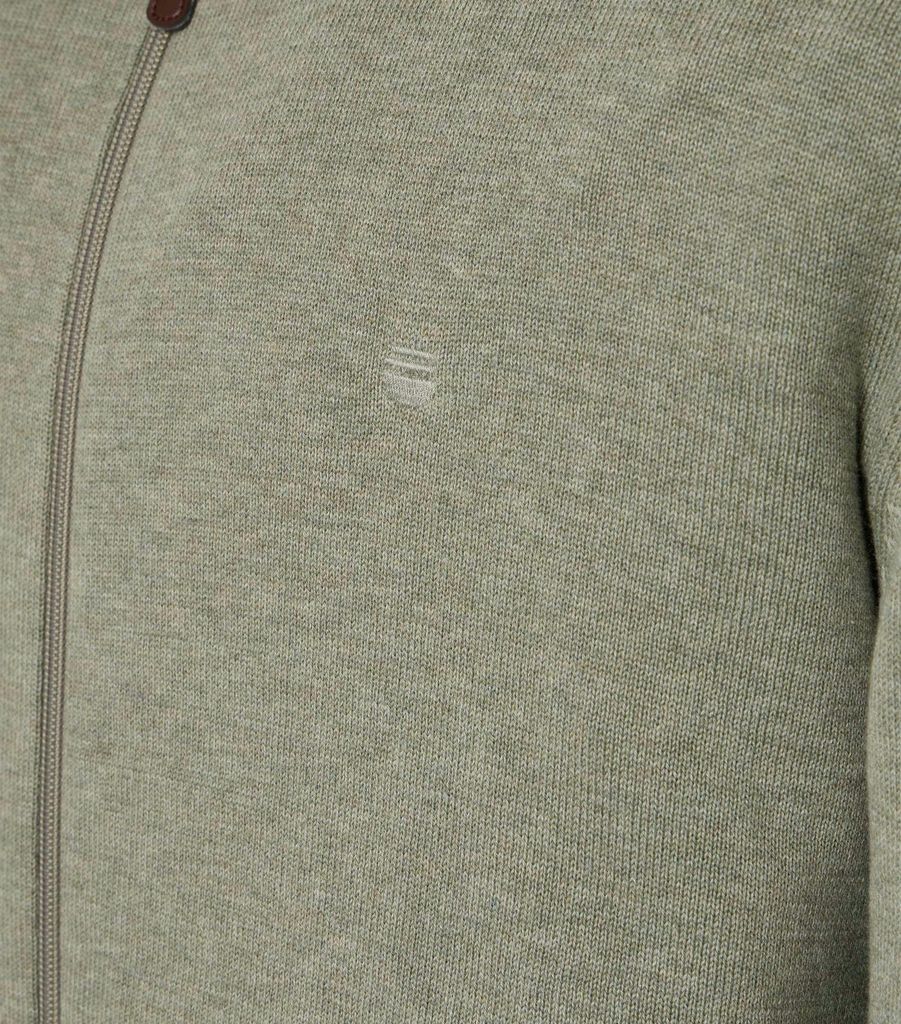 REDMOND Casual Herren Strickjacke Zipper Comfort Salbeigrün 5XL