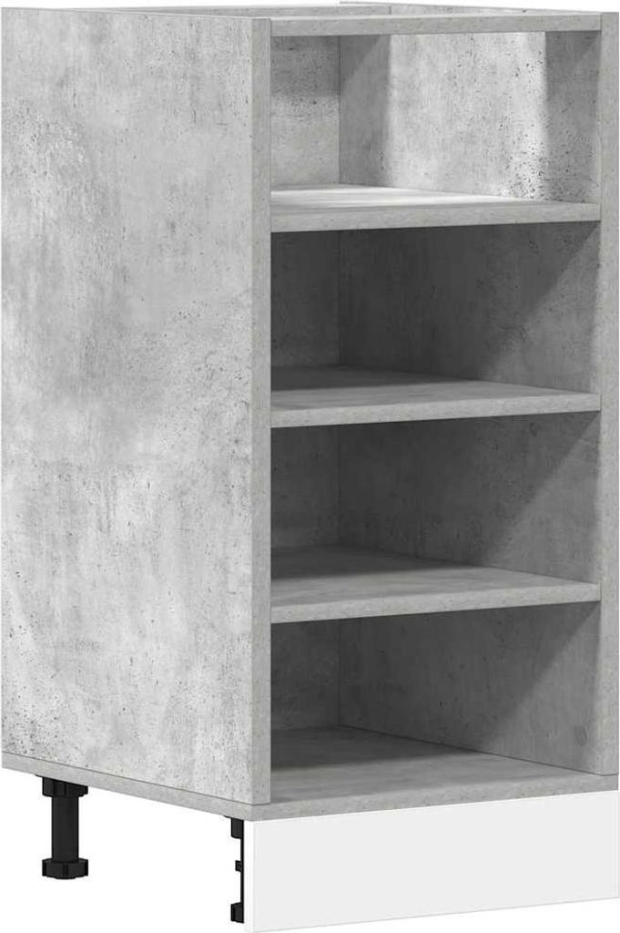 vidaXL Unterschrank Riga Betongrau 40x44,5x81,5 cm Holzwerkstoff