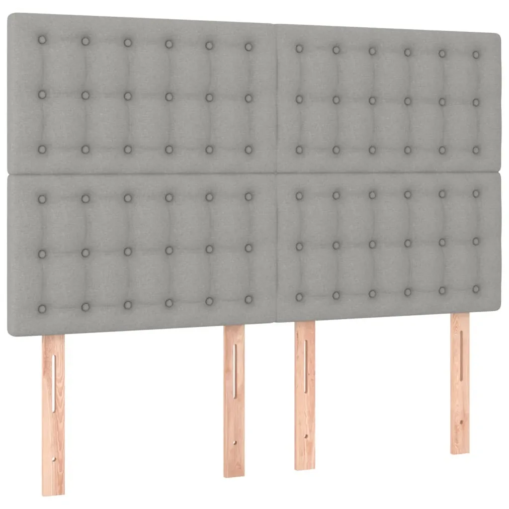 Testiera SYFAX™ Grigio Chiaro 144x5x118/128 cm - Eleganza in Tessuto