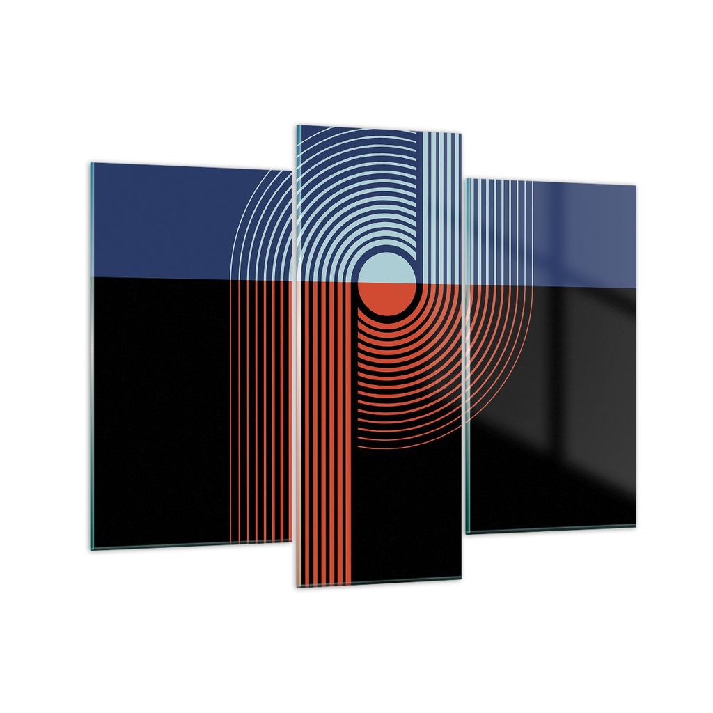 Bilder auf glas - 3 Teile - Abstraktion Moderne Minimalismus - 130x100cm - Glasbilder - Wandbilder - Bilder - Wanddekoration aus Glas - Glas Bilder...