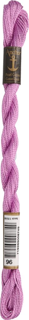 Anchor Perlgarn Stärke 5 4585000-00096 phlox Stickgarn, 100 % Baumwolle, 5g Strängchen