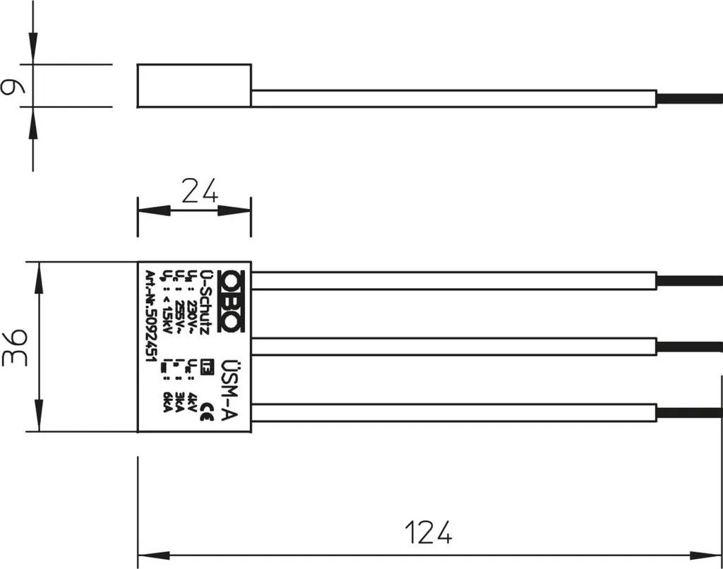 Protection Surtension pour Appareils Multimédia 255V Module ÜSM-A - 2