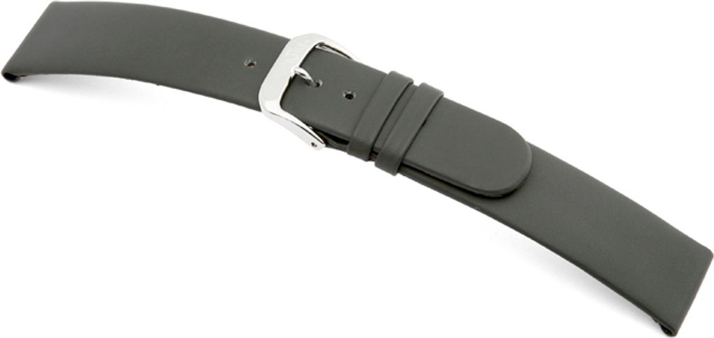Happel Lederband Merano 18mm steingrau glatt