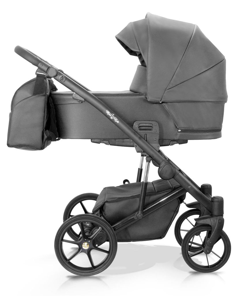 Milukids Lluvia 3-in-1 Kombikinderwagen Schwarz mit Babyschale (LUV-17)