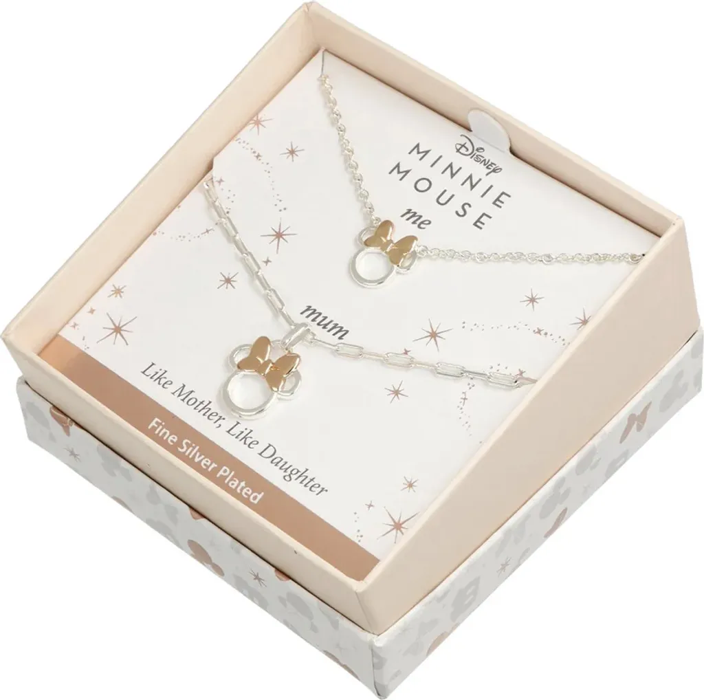 Bijou Disney Collier Minnie Mouse Multicolore à Double Chaîne Fine