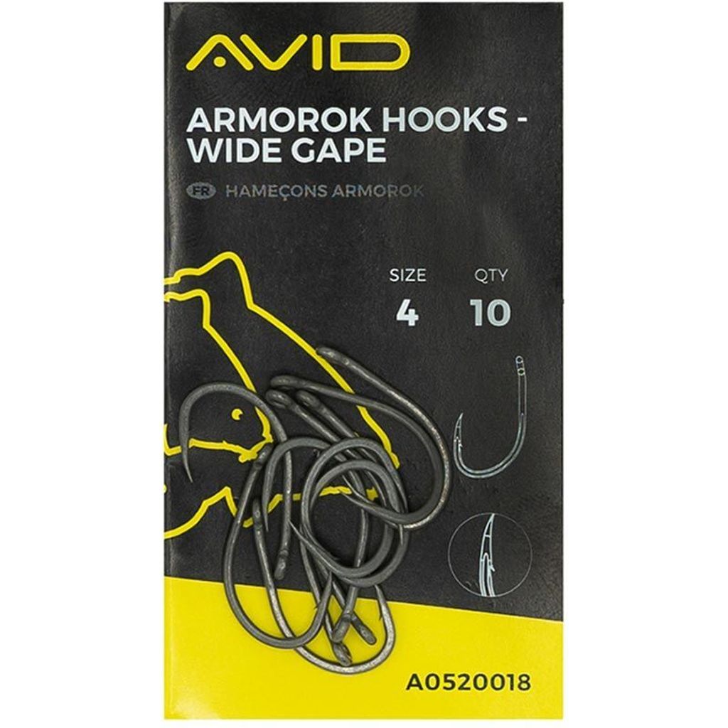 Avid Carp Armorok Hooks Wide Gape - Size: 6