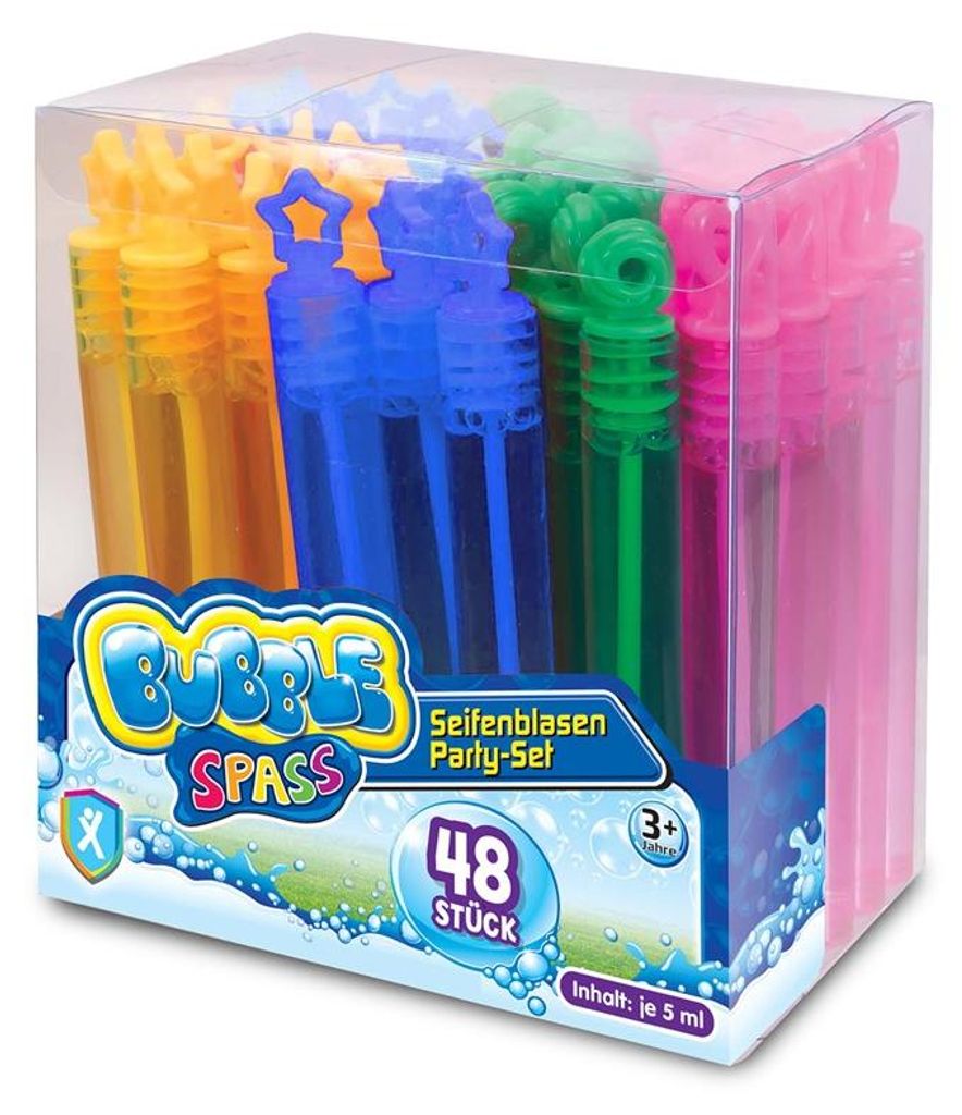 BUBBLE SPASS - Seifenblasen Party-Set, 48 Stück Produktbild 