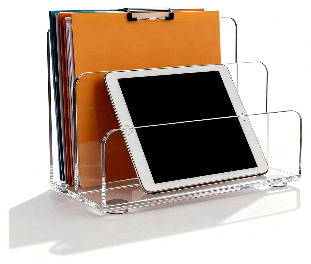 Dokumentenhalter aus transparentem Acryl, verstärkter Aktenordner für die Aufbewahrung von Dokumenten und Korrespondenz, geeignet für Büro und ...