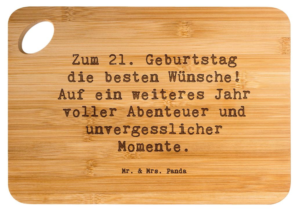 Mr. & Mrs. Panda Hackbrett Spruch 21. Geburtstag - Transparent - Geschenk, Dekoration, Meilenstein, Holzbrett, holzservierbrett, besonderer, Happy ...